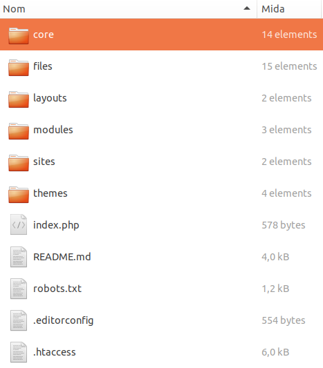 Nova estructura d'arxius