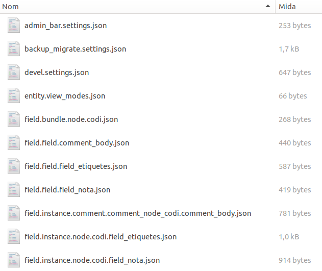 Gestió de configuracions en arxius