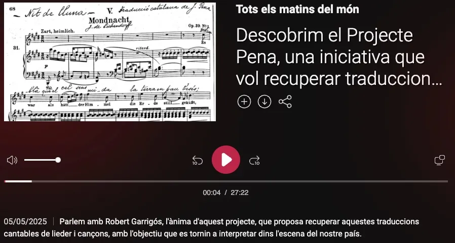 Projecte Pena a Catalunya Música