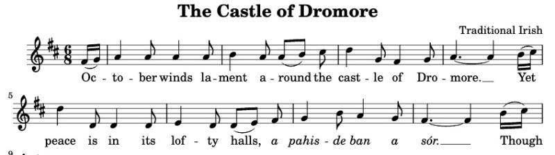 Partitura de la melodia anterior